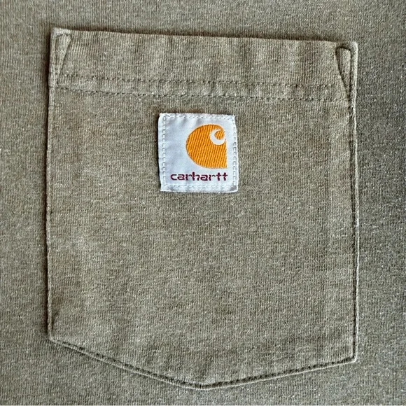 Carhartt Winter Moss Cropped Boxy L/S Henley Pocket Tee K128 G39 ~ Size S - Picture 5 of 6